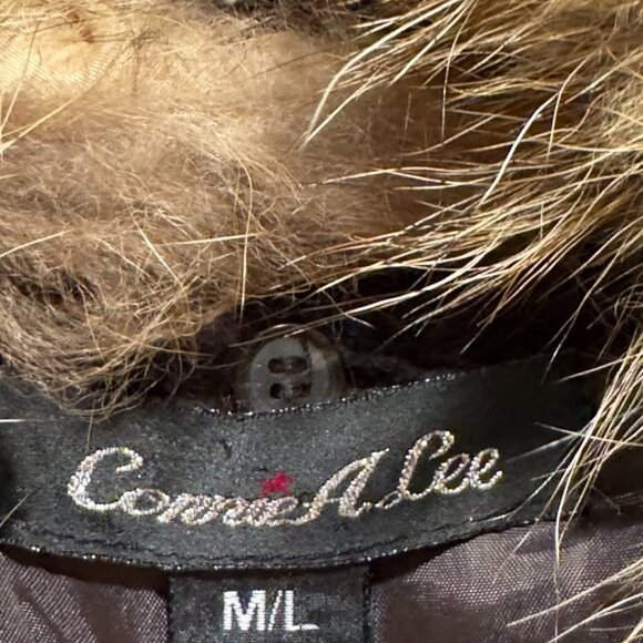 Connie A Lee Jacket with Fur Scarf Medium - Picture 2 of 2